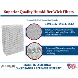 Air Filter Factory Replacement For 14911, 32-14911, ES12 Sears Kenmore Humidifier Wick Filter 4-Pack