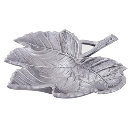 casamia Decorative Bowl Leaf Ginkgo Apple Star Aluminium Gold or Silver Colour Leaf Bowl Silver