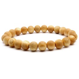 高野山 Bracelet High Folk 中門 Hinoki Cypress (Hinoki) 9 mm Wooden Box with World Heritage 金剛峯寺 Arm 念珠 Natural Stone Power Stone