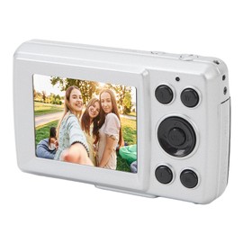 Naroote Compact Camera, 2.4 Inch 16MP 16X Digital Zoom Portable Camera ABS for Travel (Silver Gray)