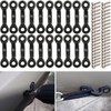Kayak Pad Eye Kit 20PCS Nylon Bungee Deck Loops Tie