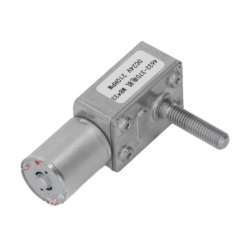 Turbo Worm Geared Motor High Torsion Micro Gearbox DC24V M8x33mm