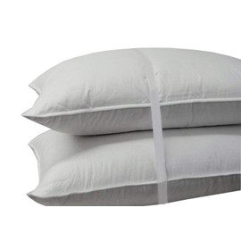 Luxury Down Pillow - 500 Thread Count 100% Cotton Shell, King Size, Firm, Set of 2