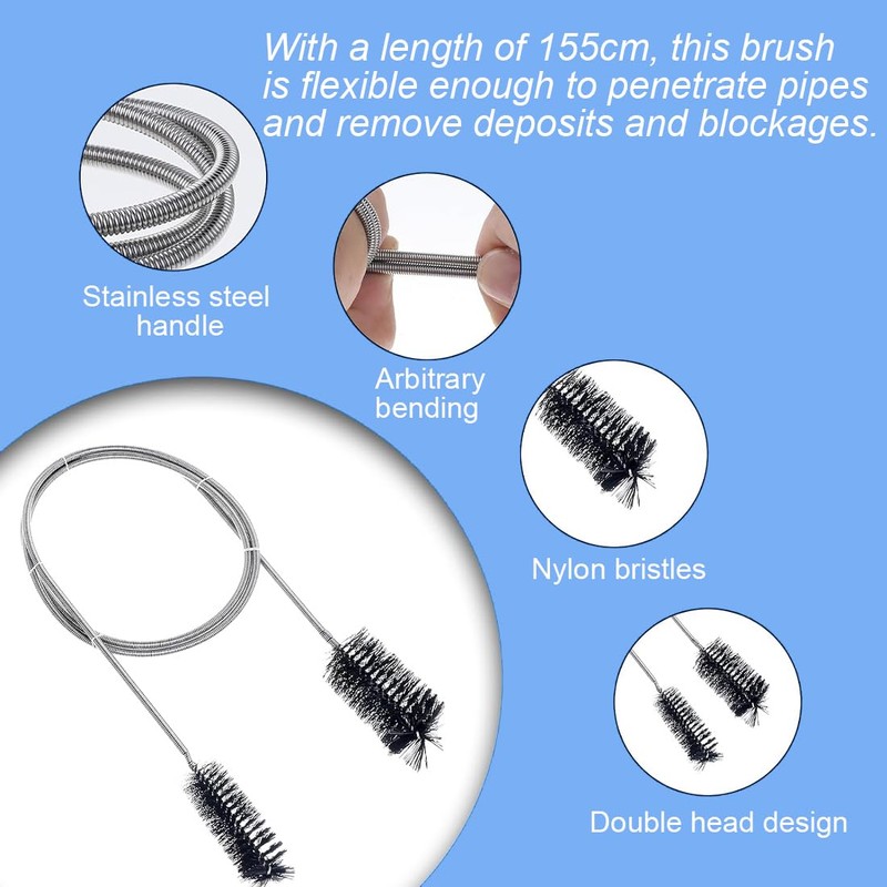 Flexible Pipe Cleaning Brush Narrow Drain Hole Cleaning Tool for