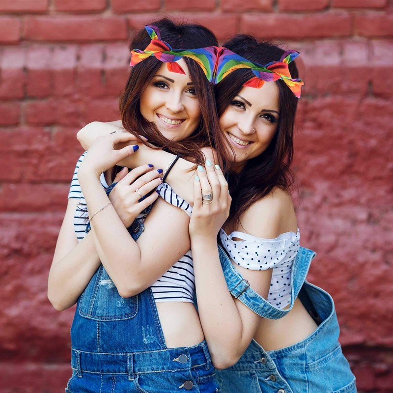 TRIXES Rainbow Bandana - Rainbow Gifts - LGBTQIA2s+ Cotton Bandana