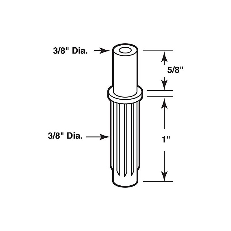 Prime-Line N 6672 Bi-Fold Top Mount Pivot, 3/8 Nylon Pivot,