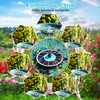 GAIZERL Solar Fountain Cyan Flower, Upgrade 3.5W Solar Bird Bath
