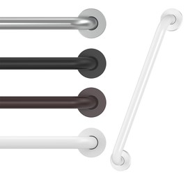 12 Inch Grab Bars for Wall White, Safety Shower Grab Bars for Seniors Elderly Handicapped, Handicap Grab Bars for Shower with Concealed Screws, Tesuchan