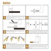 Haliwu Brushed Nickel and Gold Cabinet Pulls, 6 pack 5-inch
