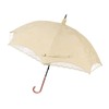 Parasol Women's Long Umbrella, Double Layered Lace, Light Shielding 100%
