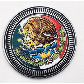 4 INCH Mexico Emblem Grille for Car in Casted Aluminum with Aluminum Exterior Finish