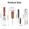 4Pcs Ice Pick Set, Stainless Steel Ice Chipper with Wood