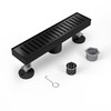 Shower Drain Stainless Steel for Bathroom: Black Linear Shower Drain