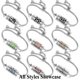 JEAN SMILE Essential Oil Diffuser Bracelet: Stylish Stainless Steel Locket, Unleash the Power of Aromatherapy, Unique Gift Set,XL105-9