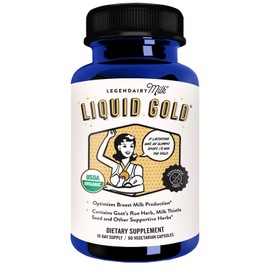 Legendairy Milk Liquid Gold Lactation Support | Lactation Supplement with Organic Goats Rue, Milk Thistle, Shatavari, Fennel, Alfalfa & Anise | Breastfeeding Supplements, 60 Count