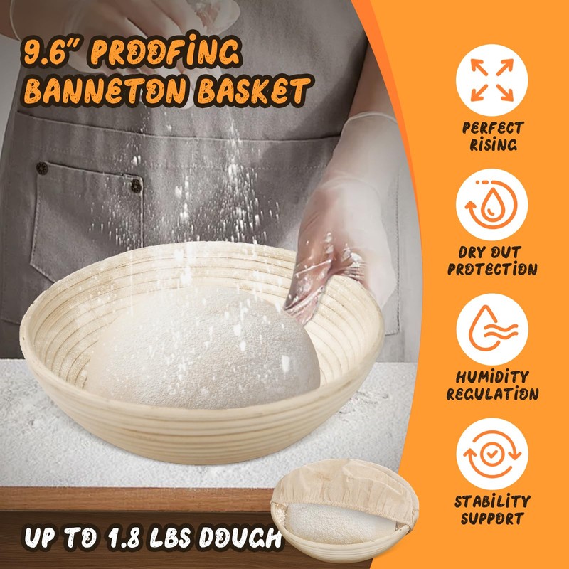 Cast Iron Dutch Oven for Bread Baking, Banneton Bread Proofing