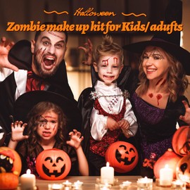 Xanthelle Halloween Tattoos, 30 Narbentattoo-Aufkleber (5,7 * 9,7 cm), Zombie Schminke, Vampir Schminke Erwachsene, Vampir Schminke, Zombie Tattoo, Fake Narben