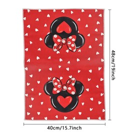 Valentines Day Decorations Kitchen Towels,4Pcs Red 24*15.7In Valentine Dish Towels With Love Heart Patterns Valentine Hand Towels Valentine's Day Towels Table Decor For Indoor Home Kitchen Table Decor