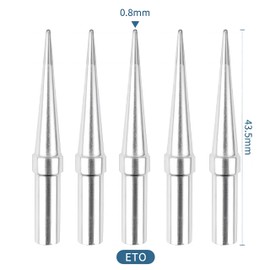 Yakamoz 5Pcs ET Series Soldering Iron Tips ETO Soldering Tip Set Replacement Solder Tips for Weller WE1010NA WES51 WES50 PES51 PES50 WEP70 EC1002 EC1201A
