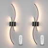 CANEOE Modern Wall Sconce Set of Two with Remote Control,