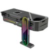 KLLsmDesign Height Adjustable RGB GPU Support with Integrated Temperature Display,