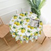 Lemon Tablecloth Round 60 Inches for Spring Summer Yellow Lemon