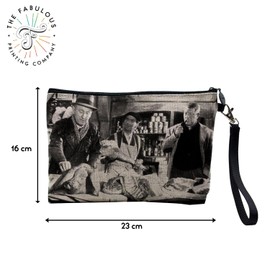 Canvas Bag - Louis De Funes Bourvil Cinema France Mythique - Linen Look Cosmetic Bag - Toiletry Bag - Purse, Paris-traverse, Cosmetic bag