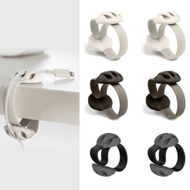6 Pcs Cable Clips,Cord Organizer Holder Silicone USB Cable Winder Desktop Management Clips Cable Holder for Desk, Home, Office.
