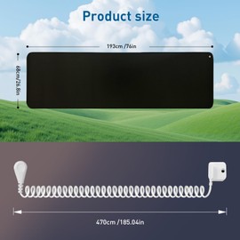 Nordswal Grounding Mat Earthing UK, 68x193cm Earthing Sheets for Better Sleep,Reduced Stress,Anxiety,Pain and Inflammation, Grounding Sheet for Restore Whole Body Wellnessuse at Home,Work or Office