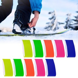 SUMMITDRAGON 10Pcs Ski Strap Fasteners Adjust Able Ski Wrap Tie Snowboard Fixing Strap Snowboard Fixed Tape Tie Rope Skis Fixing Belt Snowboard Binding Strap