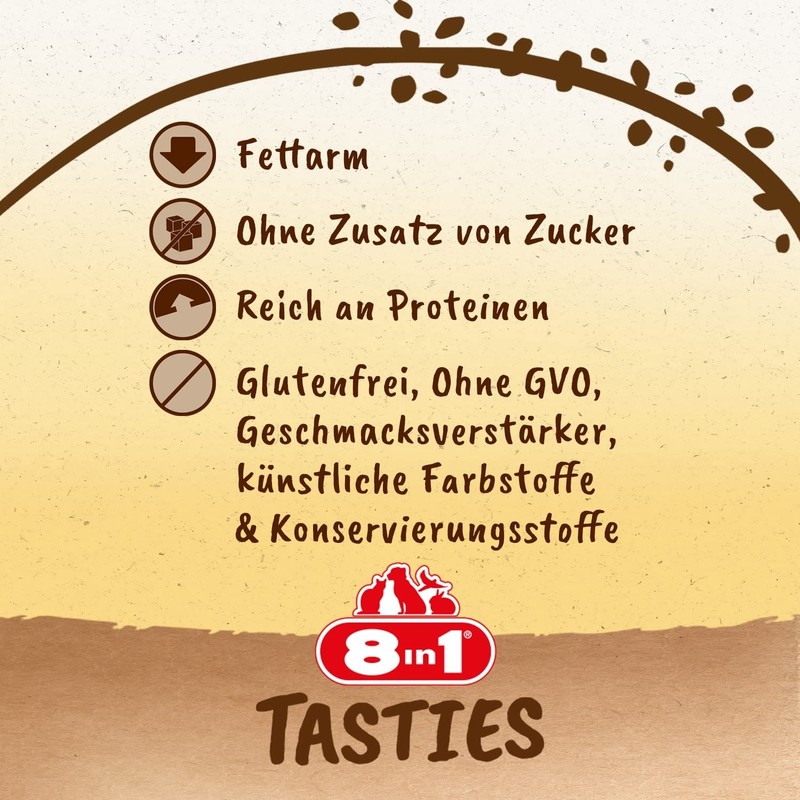 8in1 Tasties Chicken Fillets Hunde-Snack - getreidefreie Leckerlis aus köstlicher