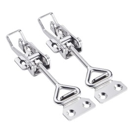 RiaYer Premium Toggle Clamp Kit, 304 SS Adjustable Locking Mechanism (91-104mm/3.6-4.1 Inch), 2-Pack Durable Quick Latches for Storage & Display Cases