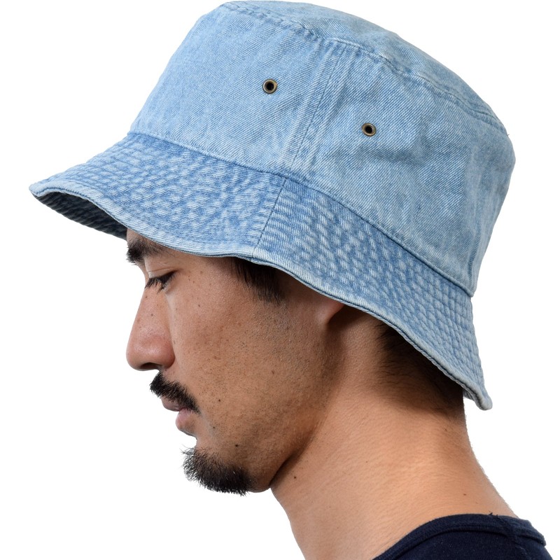 New Hattan 1500 Stonewash Bucket Hat, blue (light)