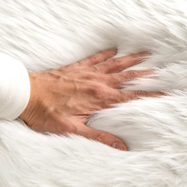 MIULEE Luxury Super Soft Fluffy Area Rug Faux Fur Plush Large Sheepskin Rug D...