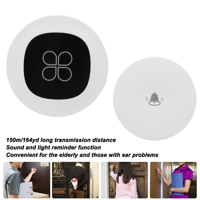 Self Generating Wireless Doorbell Set 58 Melodies 4 Volumes Waterproof