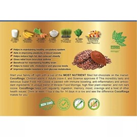 CocoRinga Moringa Hot Chocolate Vegan High Protein 14 packets
