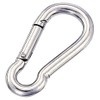 Stainless Steel Metal Fittings, Snap Hook B Type, Wire Diameter 0.3 inches (8 mm), Total Length 3.1 inches (80 mm), Working Load 264.4 lbs (120