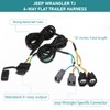 MECMO 4-Way Flat Trailer Wiring Harness 55363 for 1998-2006 Jeep