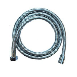 Shower Hose 1.5M Universal Fit Stainless Steel and Chrome. Brass nut 360 Degree Rotating Insert.
