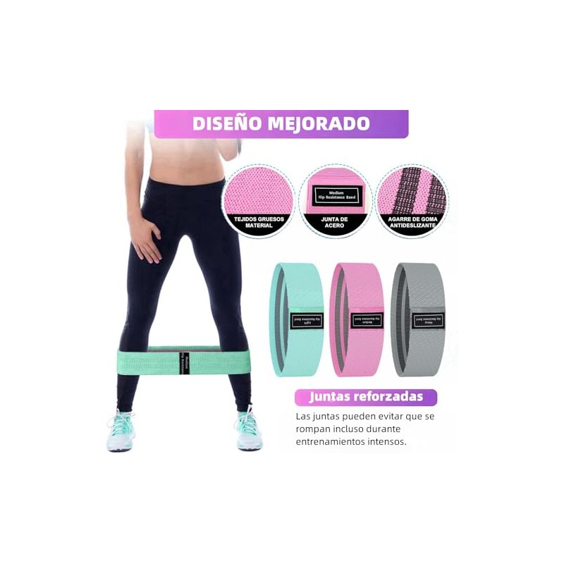 Yostyle Bandas de Resistencia para Ejercicio, 3 Niveles de Ligas