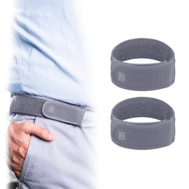 BeltBro Titan Grey 2-Small No Buckle Elastic Belt For Men — Fits 1.5 Inch Belt Loops, Comfortable and Easy To Use