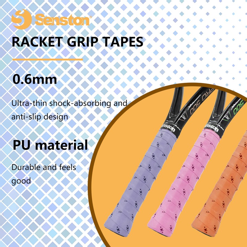 Senston 3 x Sparkly Stars Racket Grip Tapes for Racket