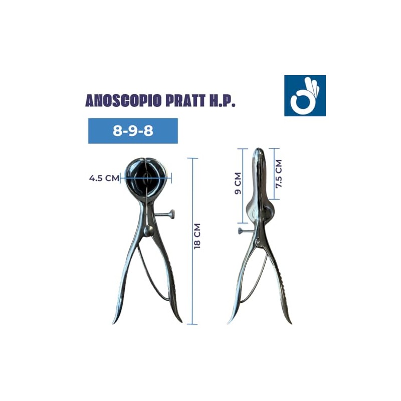 Anoscopio Pratt Rectal Cromado de Acero Inoxidable Premium para Examen