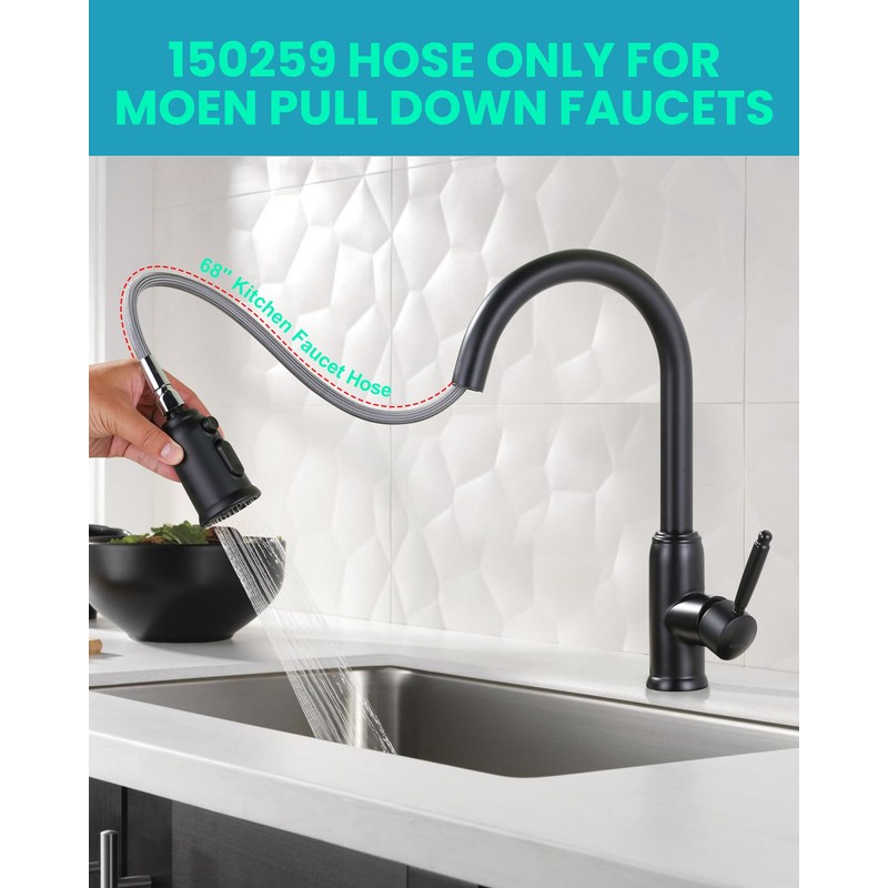 150259 Replacement Hose Kit Compatible with Moen Pull Down Faucet,