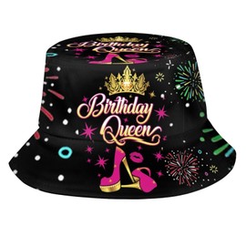 Happy Birthday Bucket Hat Birthday Gift Fisherman Hat Beach Travel Sun Hat Outdoor Cap for Unisex Men Women