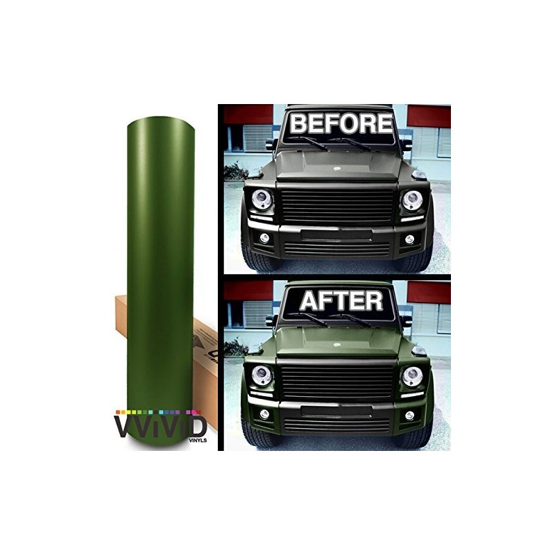 VViViD® Matte Military Army Green Vinyl Wrap Roll with Air