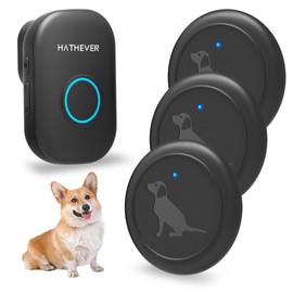 Hathever Wireless Dog Doorbell for Potty Training, Doggie Door Bell Operating at 1000 Feet with IP65 Waterproof Touch Button, 32 Melodies & 4 Notification Modes