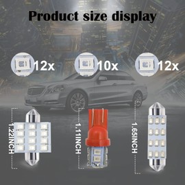 stymart 24 PCS Interior Car Lights, Dome Light Car Bulb Kit Set T10 31mm 41mm LED Interior Replacement Bulbs for Car Interior Lights Dome Lights Plate Lights Map Lights Door Lights License(Red)