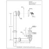 Westbrass Y594244CP White Tubular Twist & Close Bath Waste and