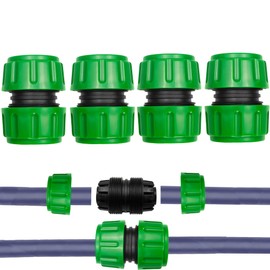 4 Pack 1/2 inch(12.5mm) Hose Repair Connector Extender for Join 1/2 inch Garden Hose Pipe Quick Repair Connection